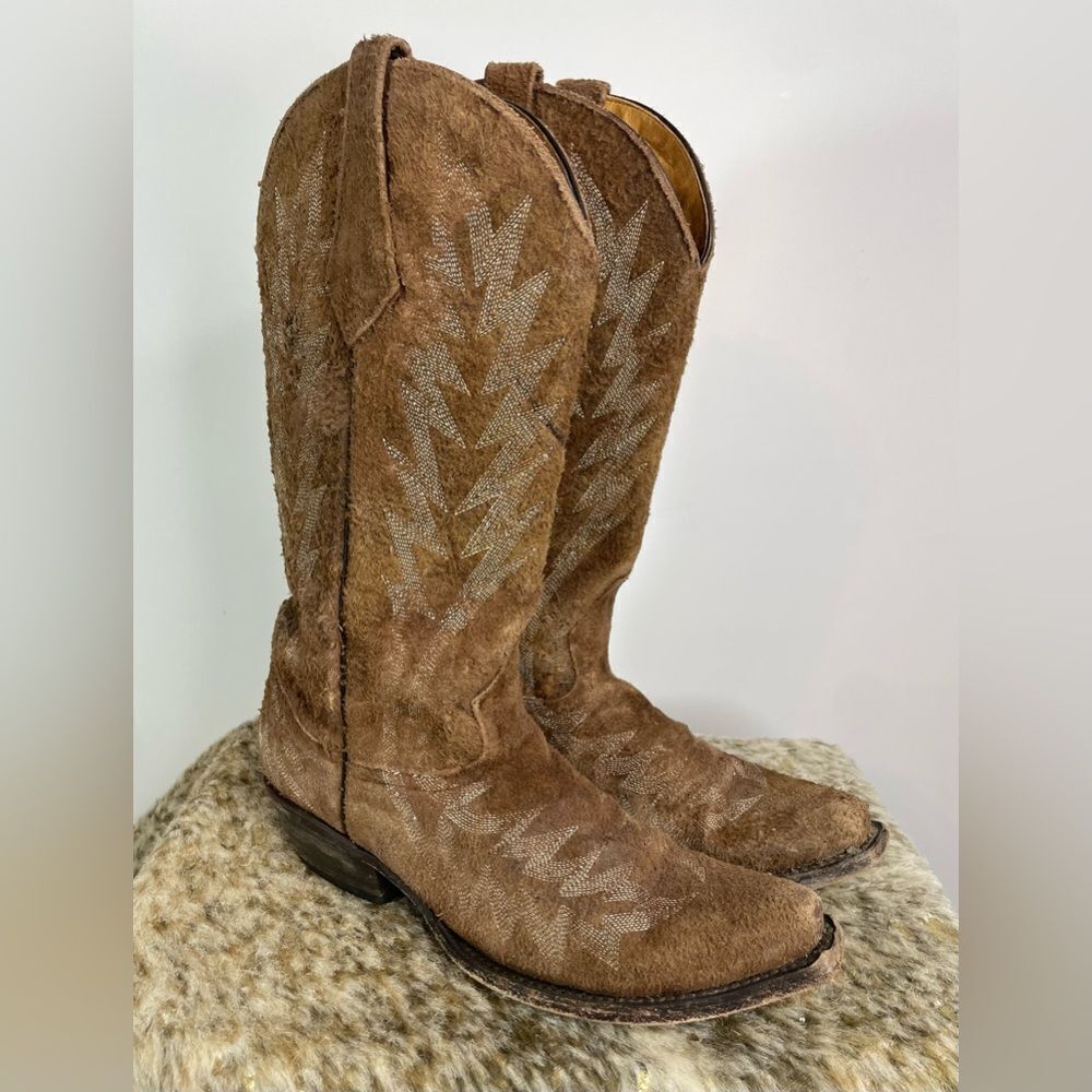 Johnny Ringo Brown Suede Boots Women Size 7.5